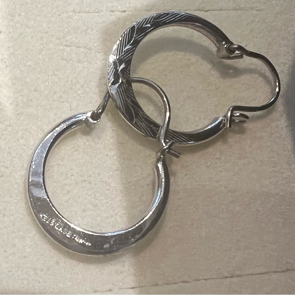 Silver Hoop Earrings w/box